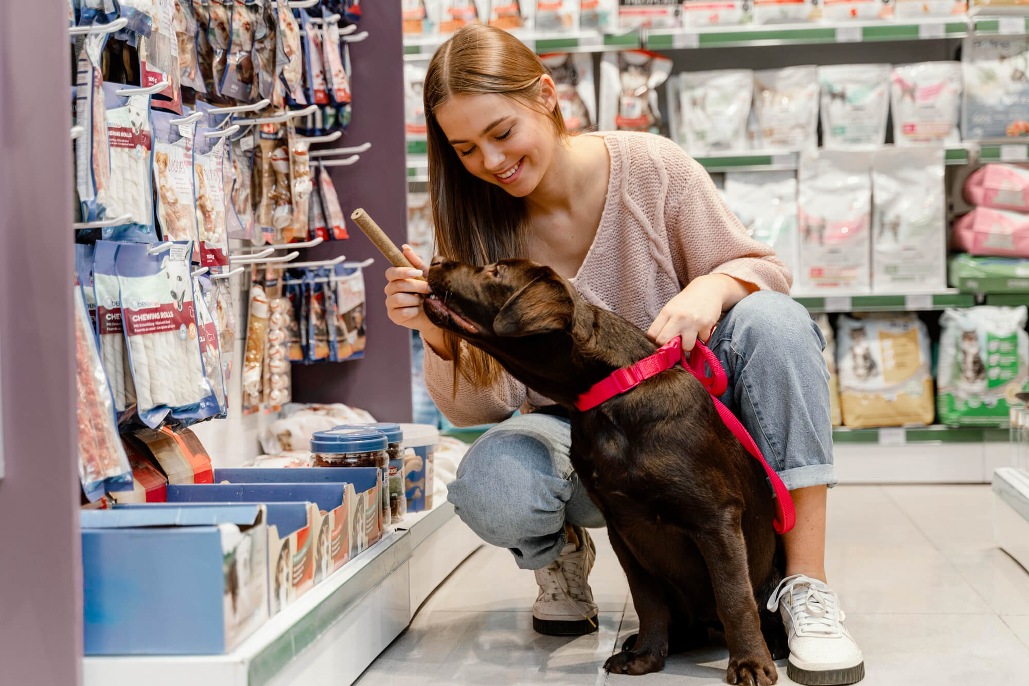 girl with the dog