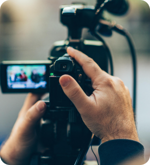 Cameraman recording video